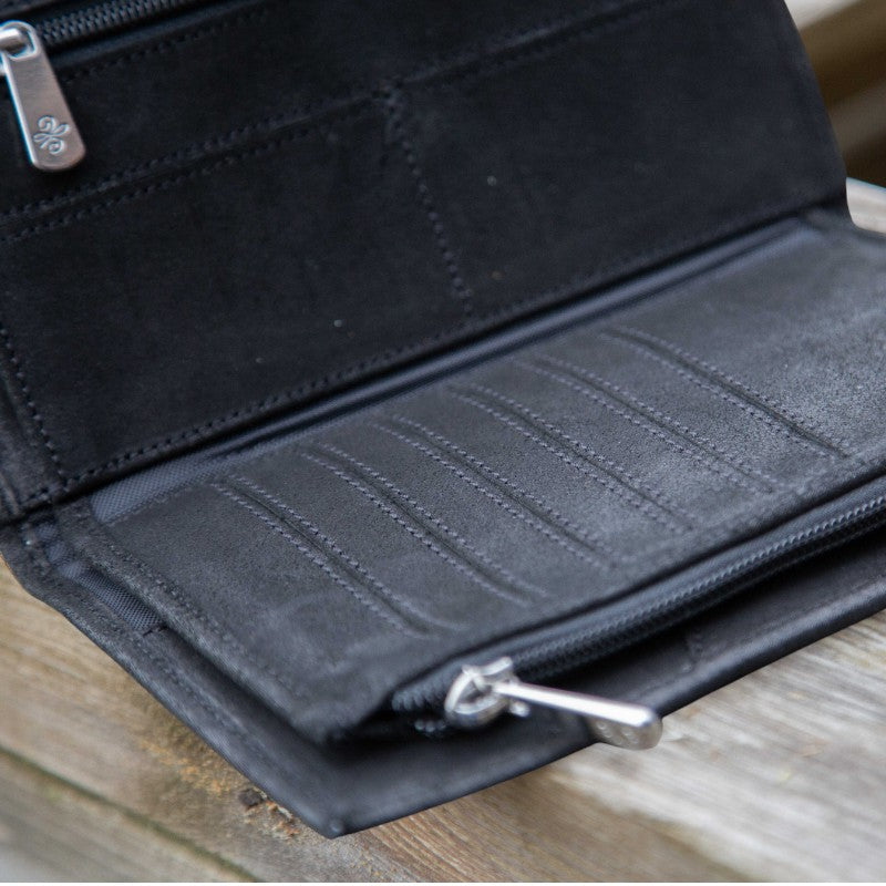 Pénélope - Bertille black glitter wallet