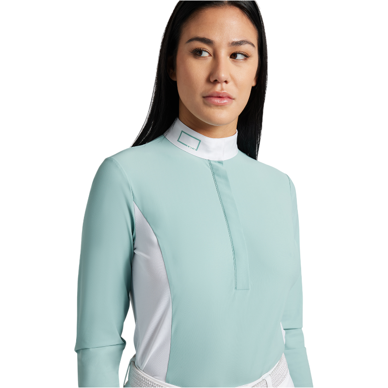 RG Italy - Polo de concours manches longue femme Competition bleu | - Ohlala