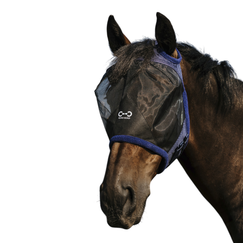 Riding World - Masque anti-mouches sans oreilles First marine | - Ohlala