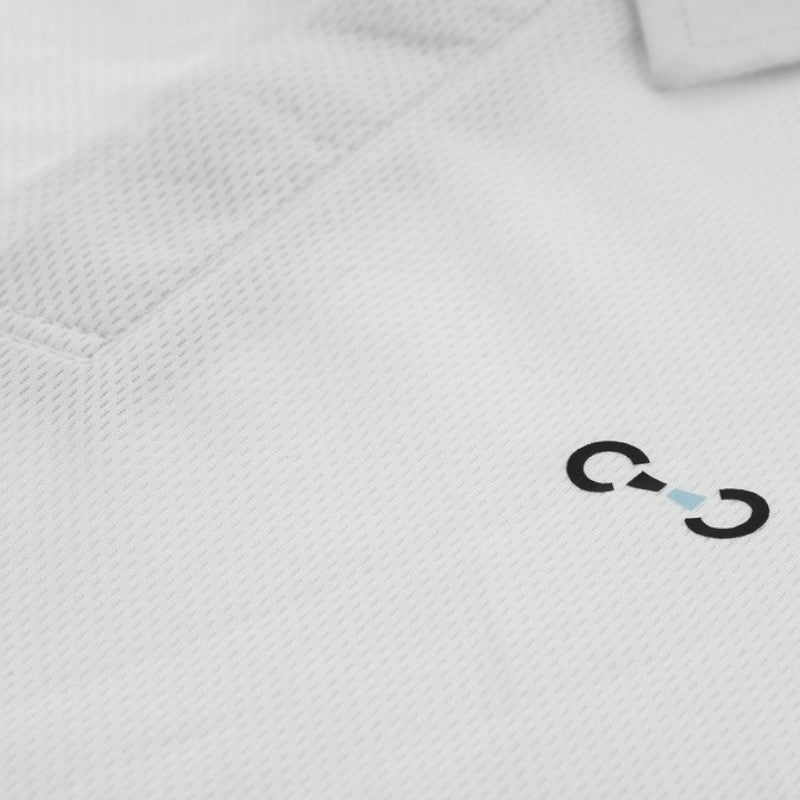 Riding World - Polo de concours manches courtes homme Romain blanc | - Ohlala