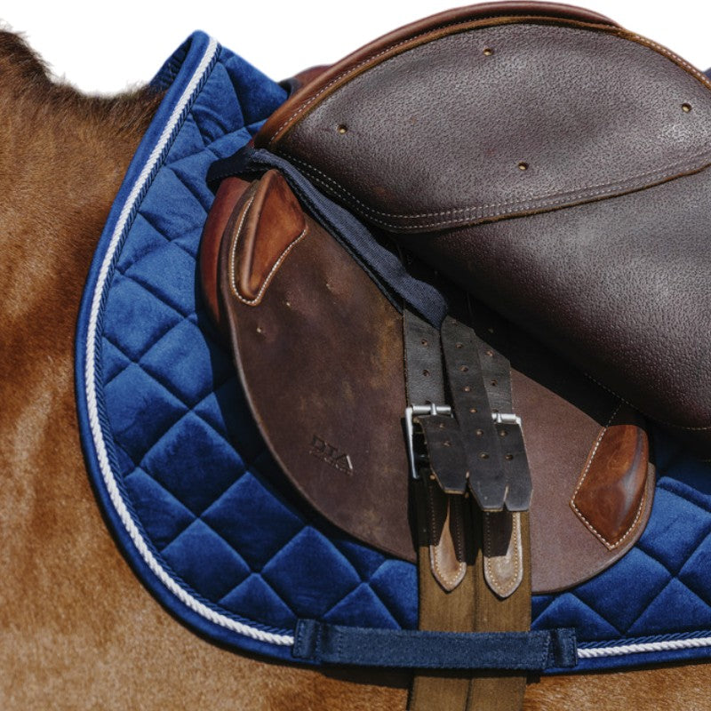 Riding World - Tapis de selle Velours marine | - Ohlala