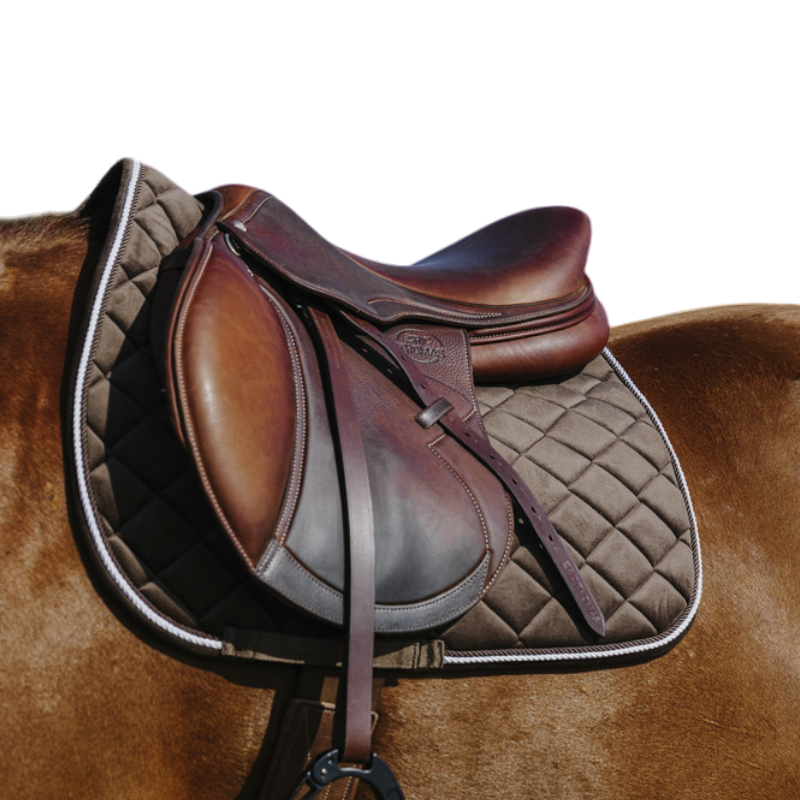 Riding World - Tapis de selle Velours marron | - Ohlala