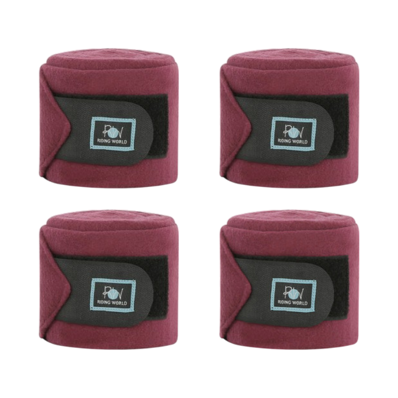 Riding World - Bandes de polo Eco bordeaux (x4) | - Ohlala