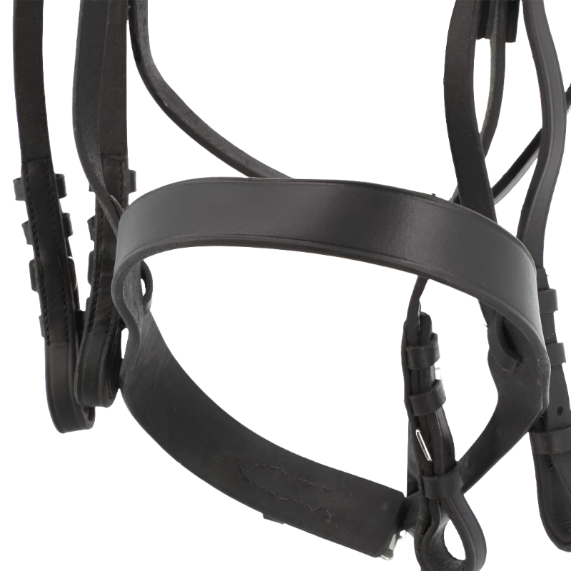 Riding World - Bride de dressage noire avec rênes | - Ohlala