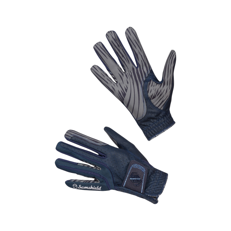 Samshield - Gants d'équitation V-Skin Swarovski bleu | - Ohlala