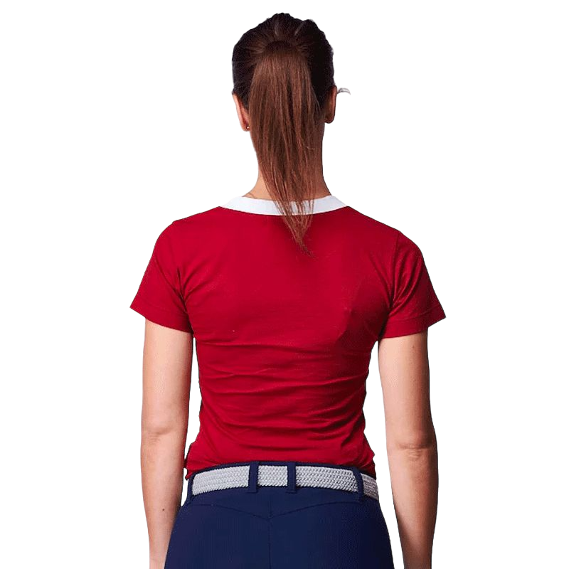 Sabbia Bianca - T-shirt manches courtes femme Adeona rouge | - Ohlala
