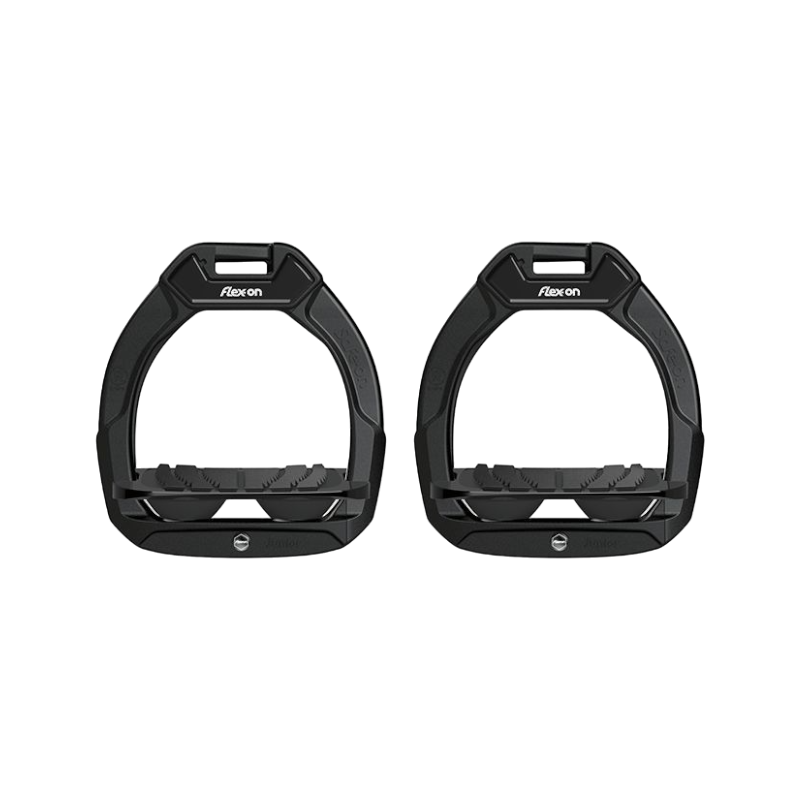 Flex On - Safe On Junior Stirrups Inclined Grip Black/Black/Black