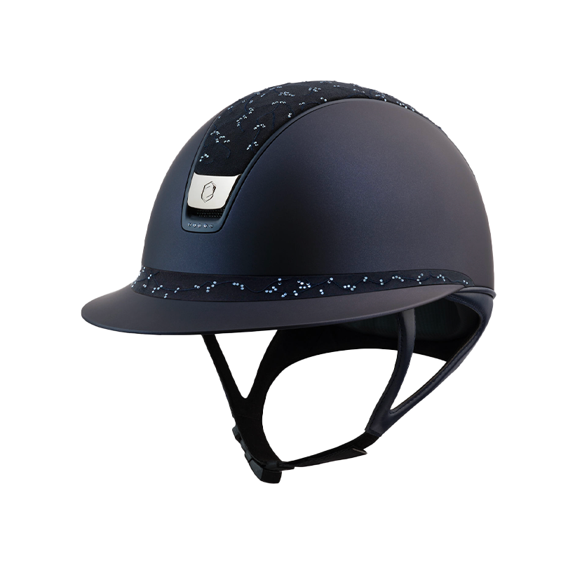 Samshield - Casque Miss Shield 2.0 Shadowmatt bleu Crystal Leaf 5 Swaroski