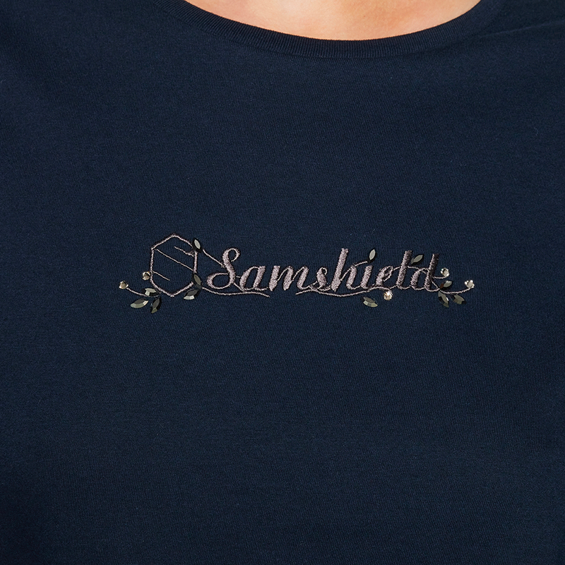 Samshield - T-shirt manches courtes femme Sylvia marine | - Ohlala