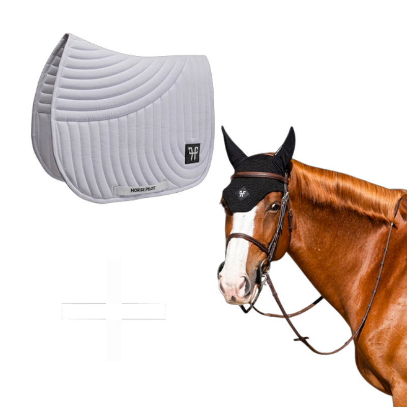 Horse Pilot - Ergonomisch zadeldoek en hoofddeksel voor witte en zwarte paarden