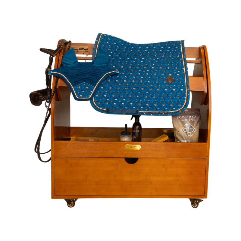 Kentucky Horsewear - Tapis de dressage Velvet imprimé cheval marine | - Ohlala