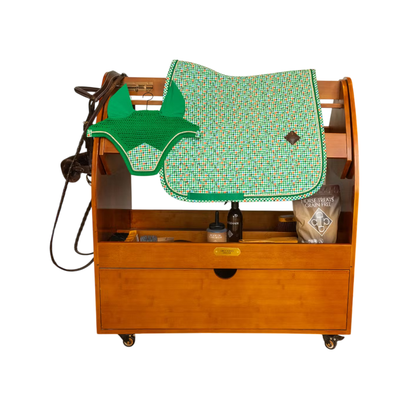 Kentucky Horsewear - Tapis de dressage Velvet pied de poule green colorfull | - Ohlala