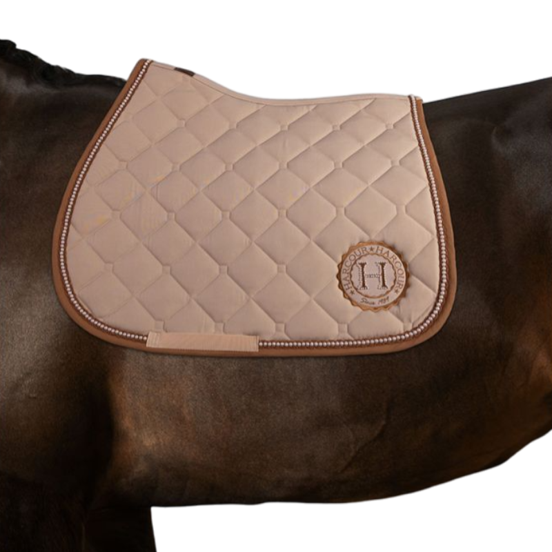 Harcour - Tapis de selle Etoile Perlée champagne | - Ohlala