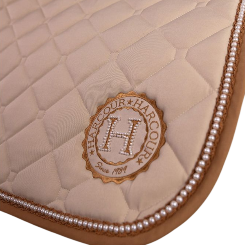 Harcour - Tapis de dressage Etoile Perlée champagne | - Ohlala