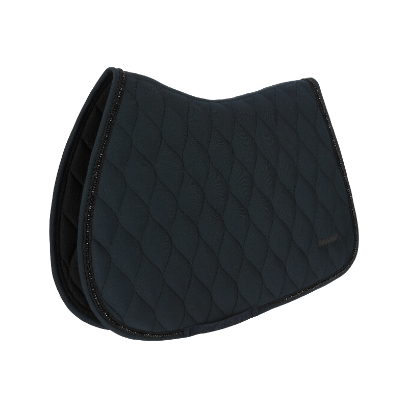 Equithème - Tapis de selle Pearl marine | - Ohlala