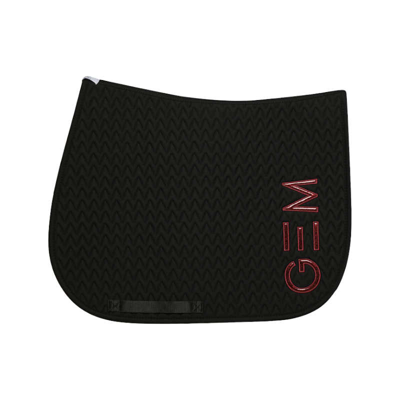 GEM - Tapis de selle Ten noir/ bordeaux