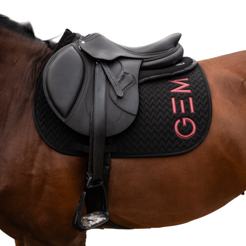 GEM - Tapis de selle Ten noir/ bordeaux