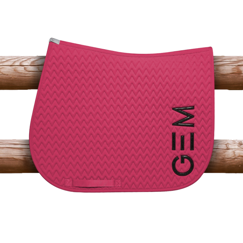 GEM - Tapis de selle Ten rose/ noir