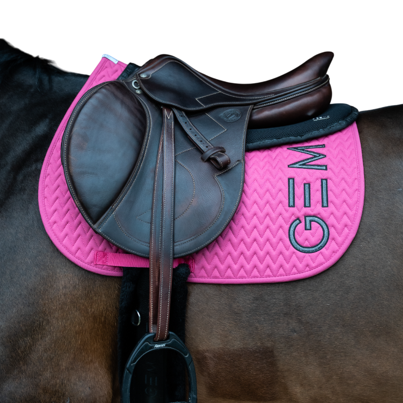 GEM - Tapis de selle Ten rose/ noir