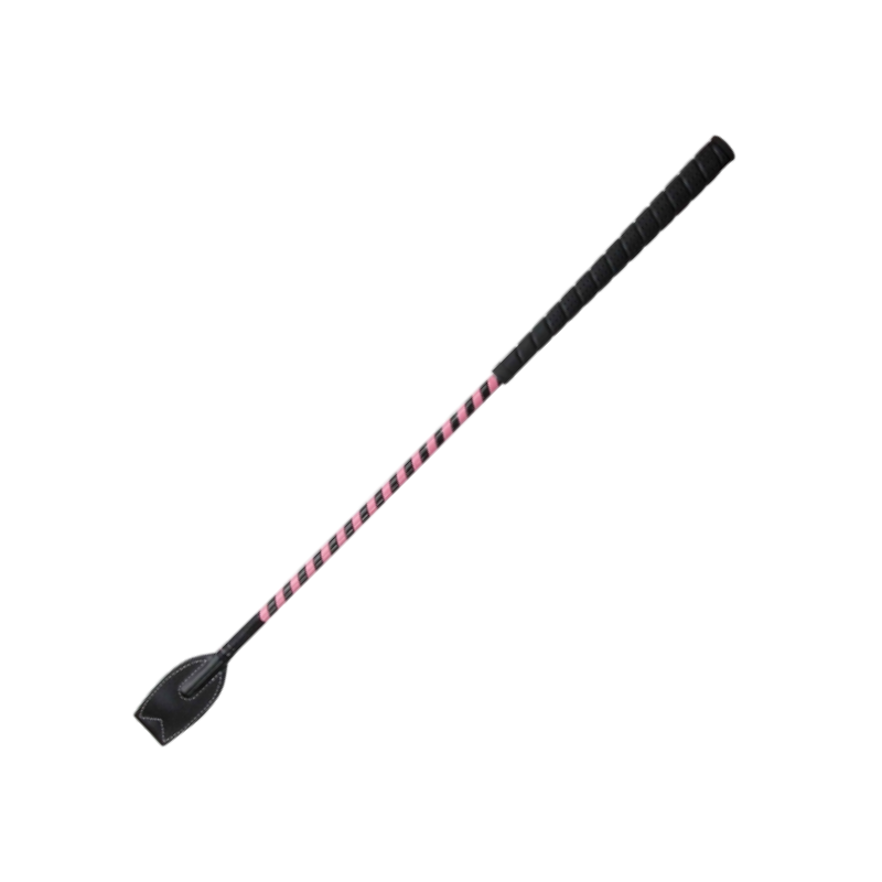 TdeT - Cravache Sucre d'Orge rose/noir | - Ohlala