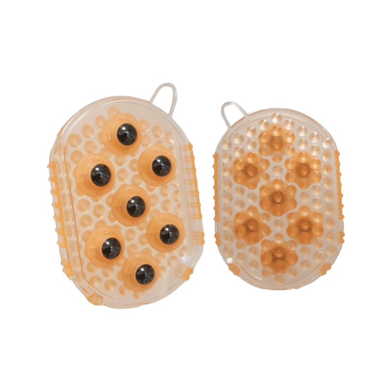 TdeT - Étrille gant de massage à boules orange | - Ohlala