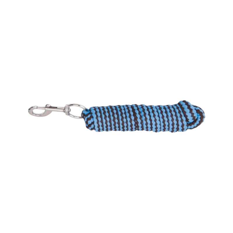 TdeT - donkerbruin viscose lanyard/ hemelsblauw