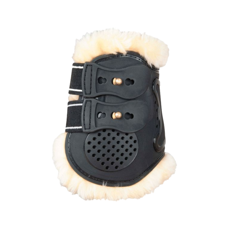 TdeT - Protège-boulets Proteck' Compet doublure mouton noir/ naturel | - Ohlala