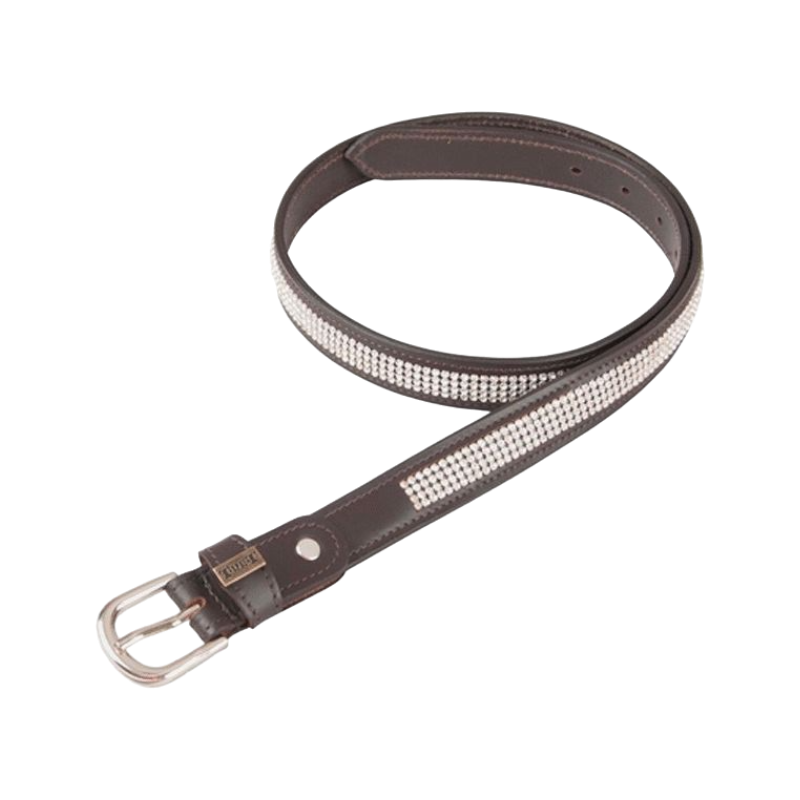 TdeT - donkere/ witte Havana -strass riem