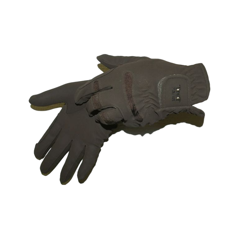 TdeT - Gants Galop marron foncé | - Ohlala
