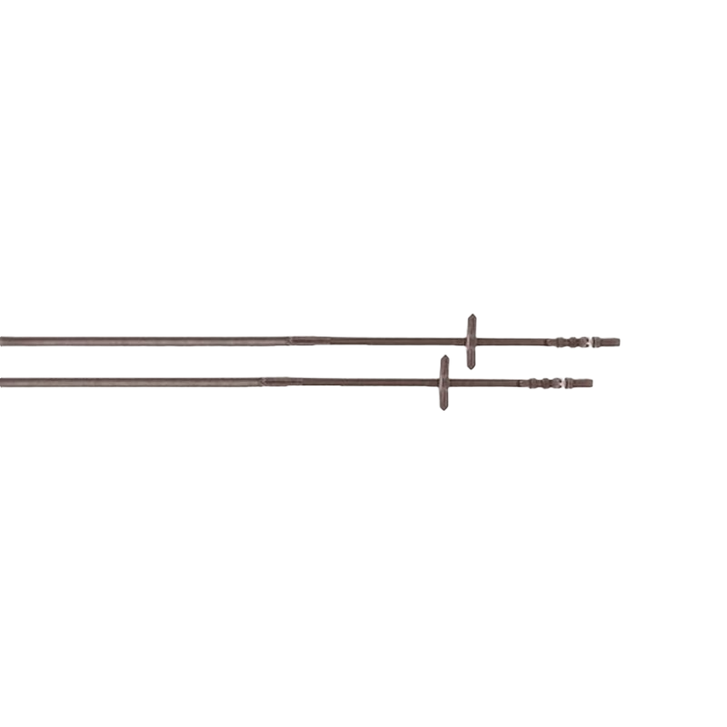 TdeT - Rênes Super Grip lisses havane foncé | - Ohlala