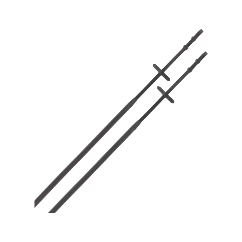 TdeT - Rênes caoutchouc petits picots noir | - Ohlala