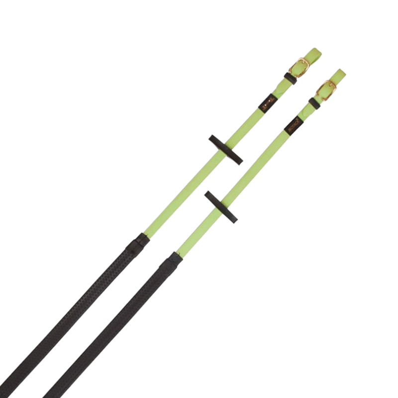 TdeT - Rênes Biotack® caoutchouc vert tilleul | - Ohlala