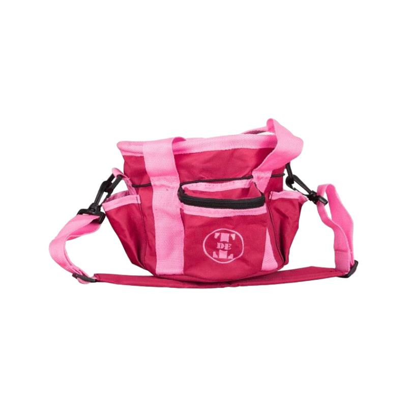 TdeT - Sac de pansage petit modèle bordeaux/ rose | - Ohlala