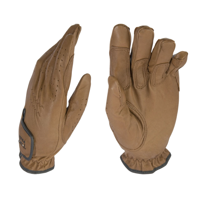 TdeT - Gants d'équitation Sensation cuir marron clair | - Ohlala