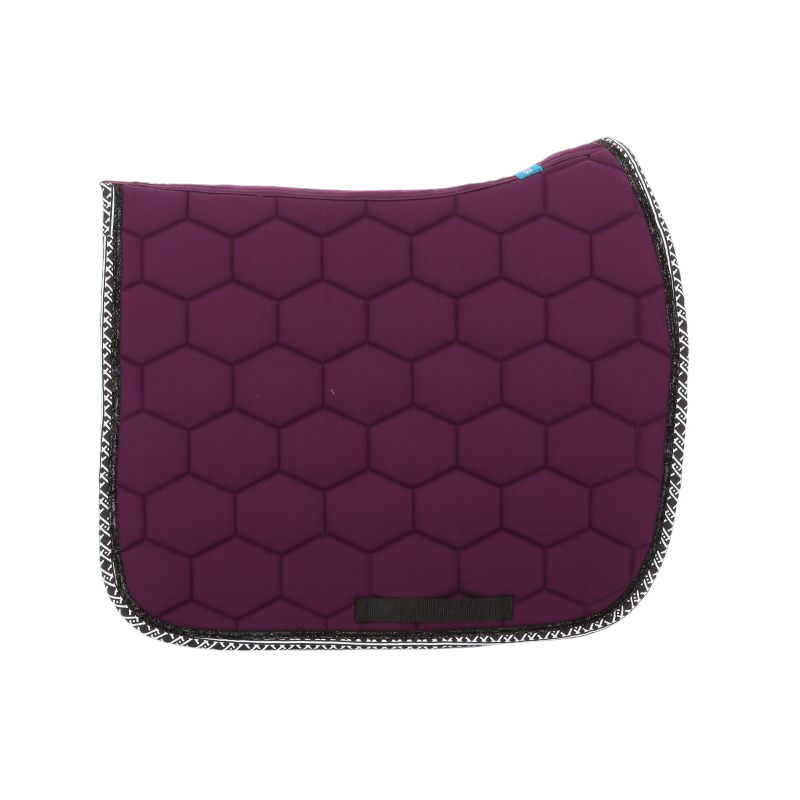 Oxxer - Monogram Dressurmatte Aubergine/Schwarz