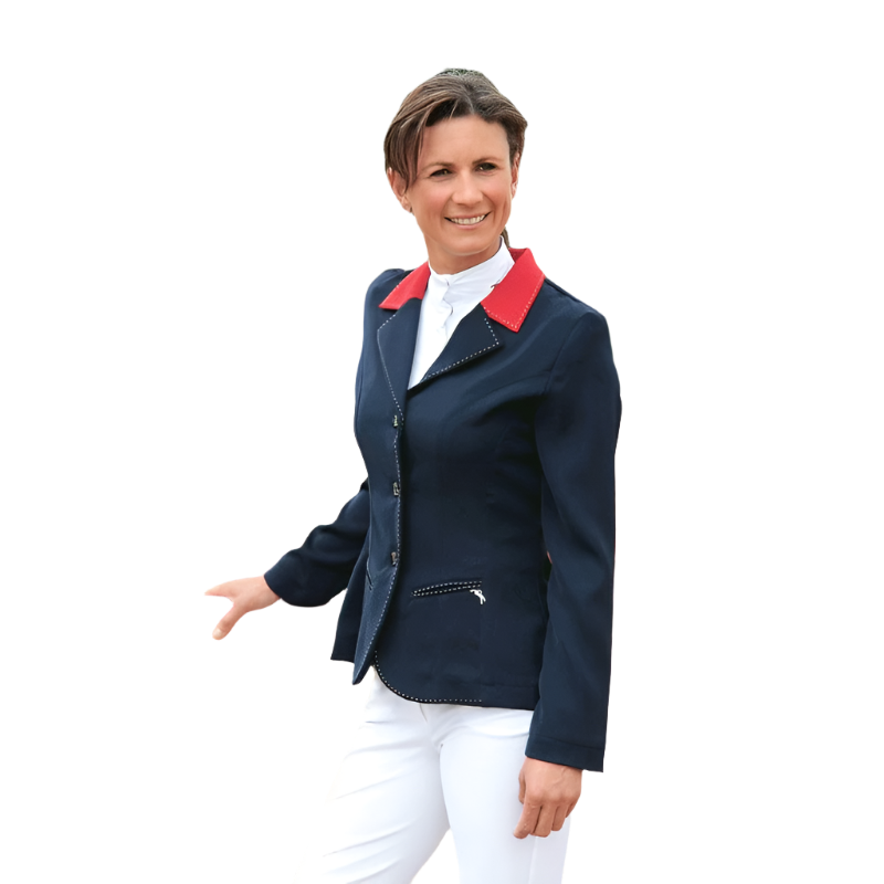 Pénélope - Veste de concours Paris marine/rouge | - Ohlala