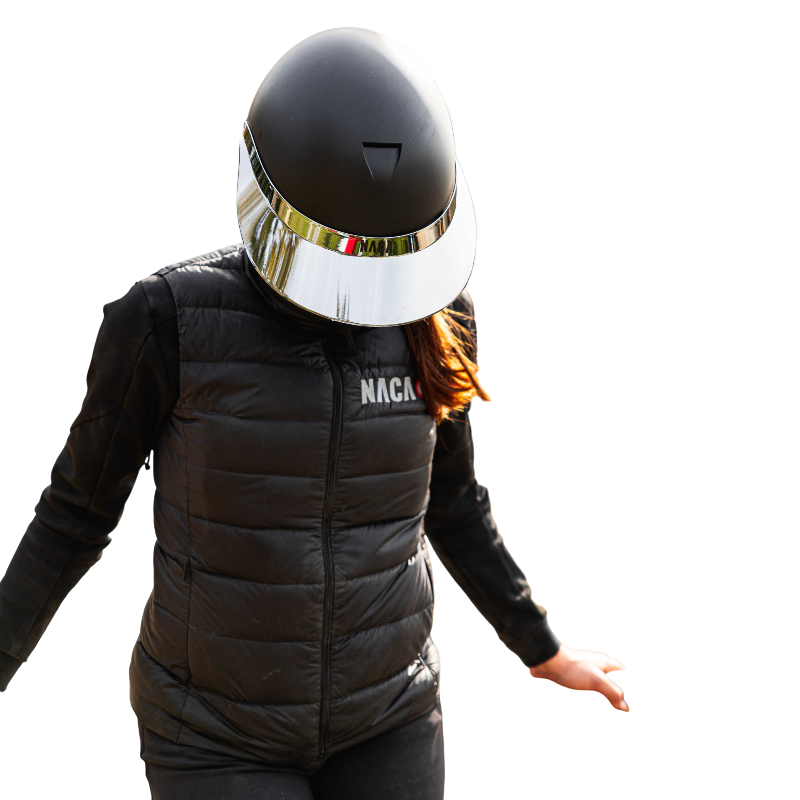 NACA - Visière XL X-Ray argent/ noir | - Ohlala