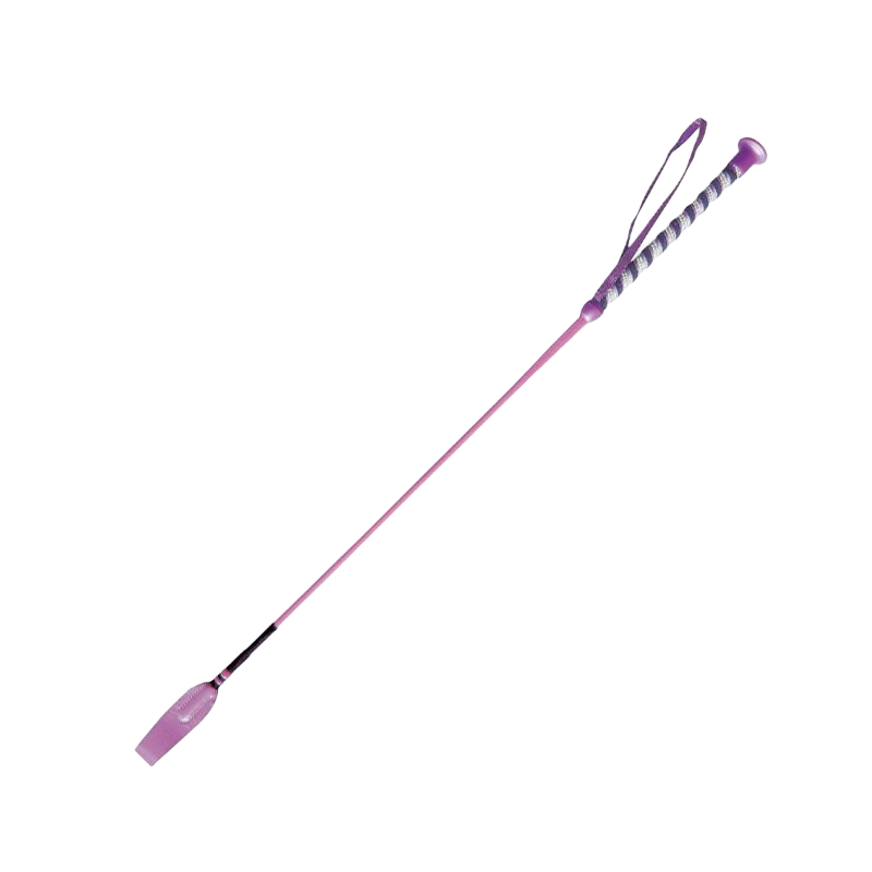 Whip&Go - Cravache Jump Diamond rose 65 cm | - Ohlala