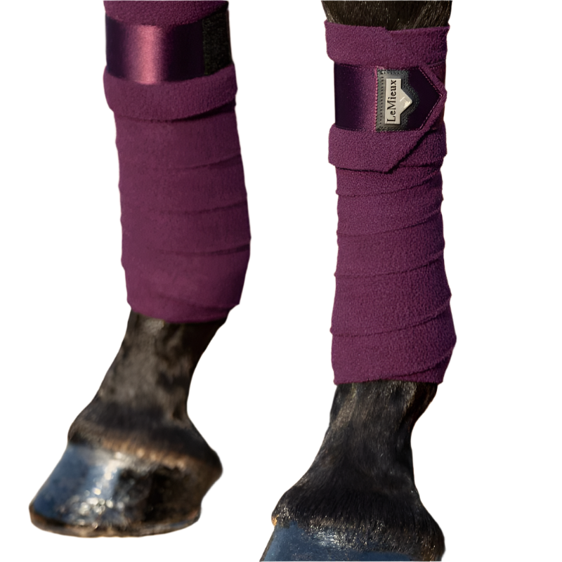 LeMieux - Bandes de polo Loire Satin figue (x4) | - Ohlala