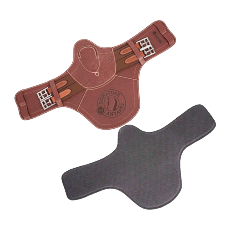 Antarès Sellier - Bavette Signature courte tabacco et doublure | - Ohlala