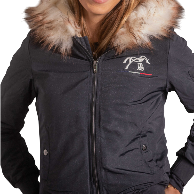 Pénélope - Damen Bomberjacke Lyon schwarz Glitzer