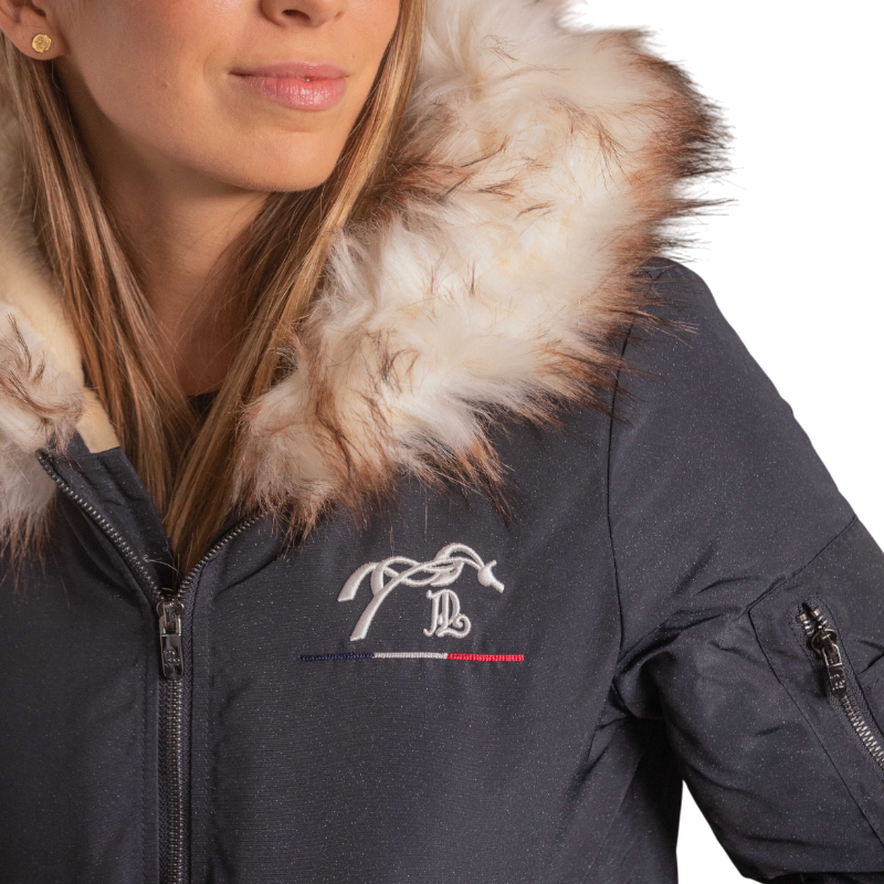 Pénélope - Damen Bomberjacke Lyon schwarz Glitzer