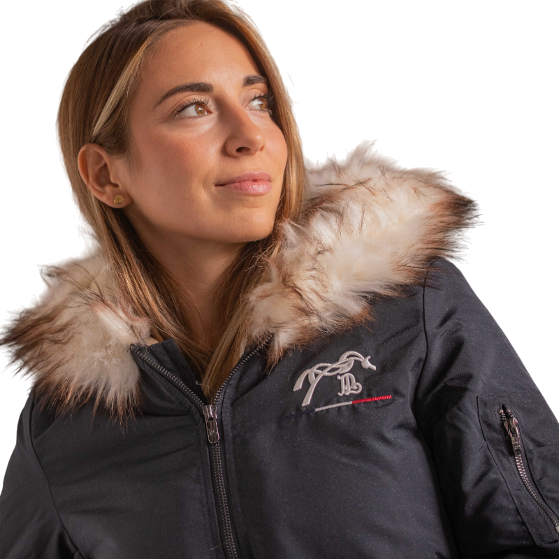 Pénélope - Damen Bomberjacke Lyon schwarz Glitzer
