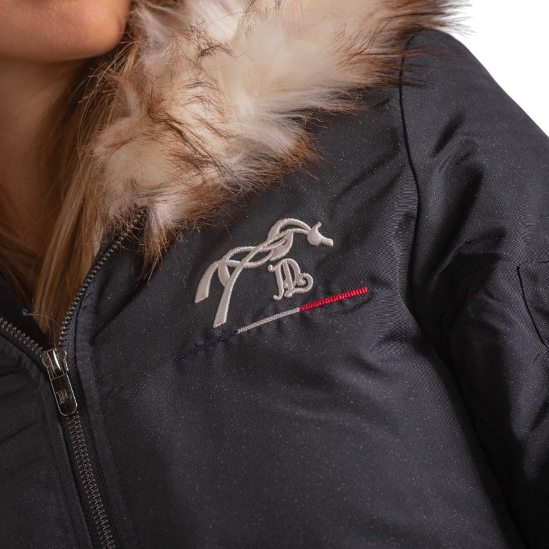 Pénélope - Damen Bomberjacke Lyon schwarz Glitzer
