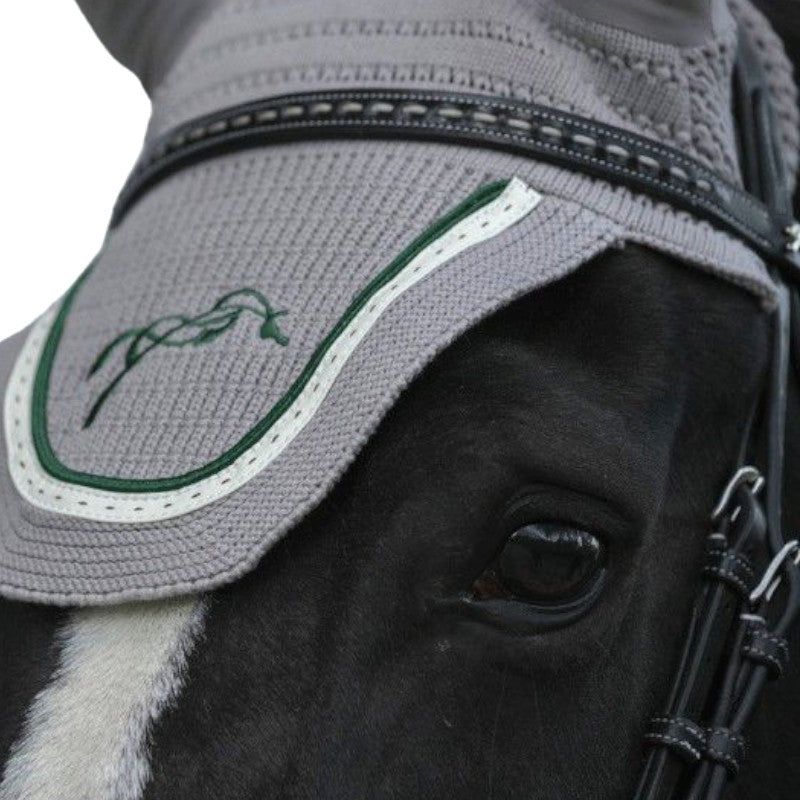 Pénélope - Bonnet gris clair / vert | - Ohlala