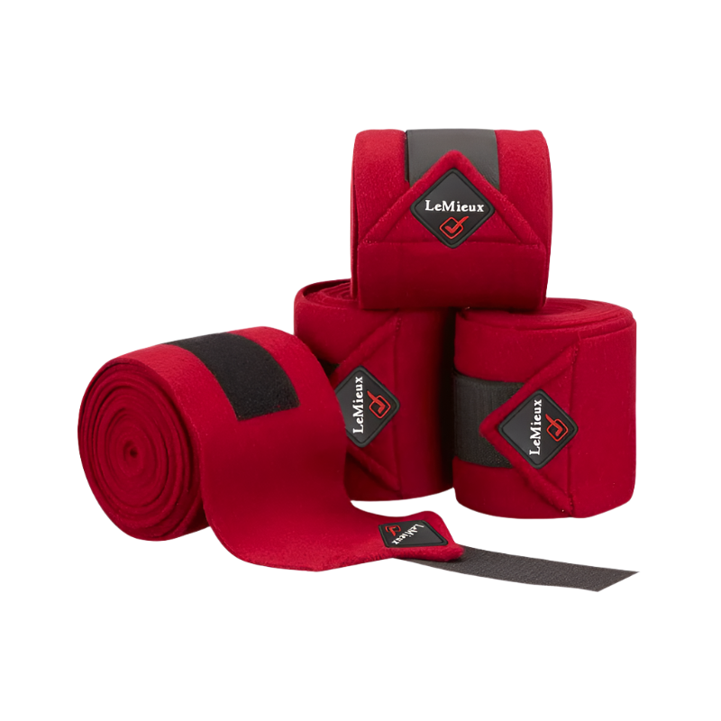 LeMieux - Bandes de polo Bordeaux (x4) | - Ohlala