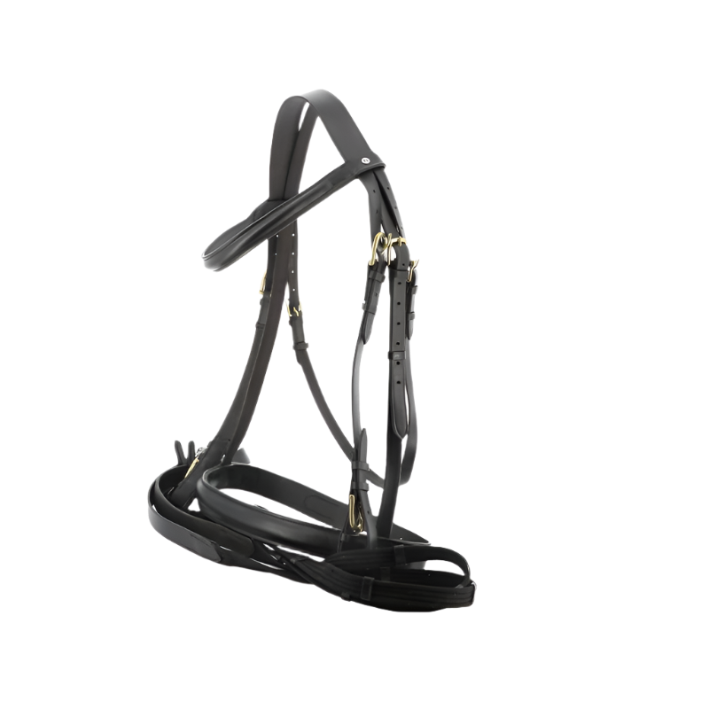 Norton - "CLUB" black draft horse bridle