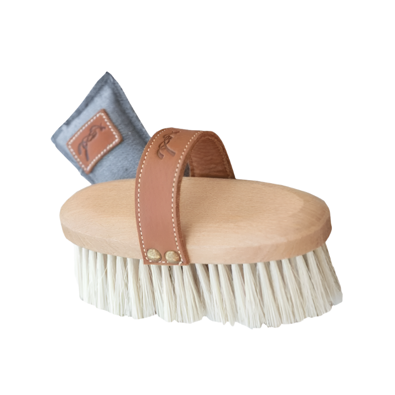 Pénélope - Grande brosse douce sangle cuir | - Ohlala