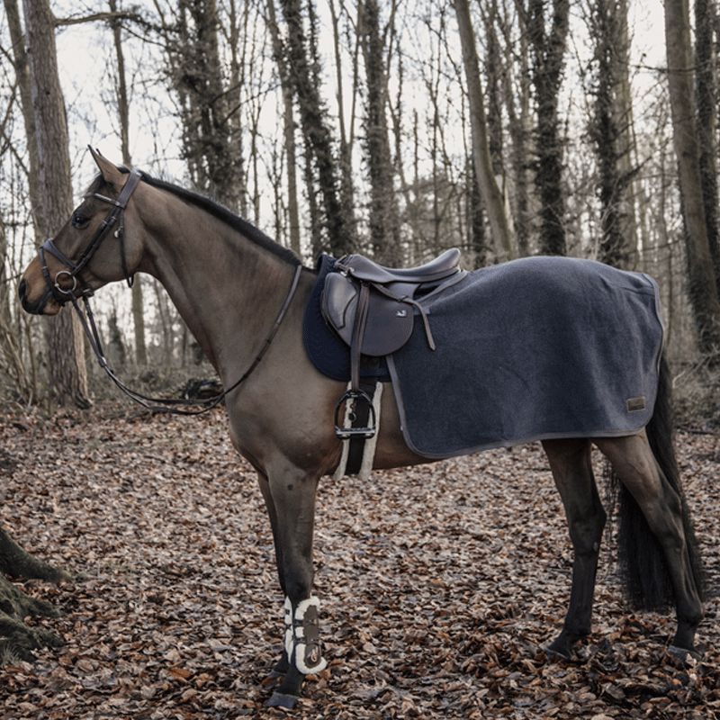 Kentucky Horsewear - Couvre reins carré Heavy Fleece gris | - Ohlala