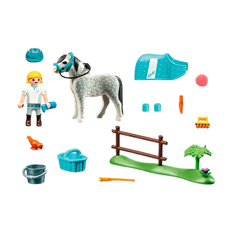 Playmobil - Cavalière avec poney gris | - Ohlala
